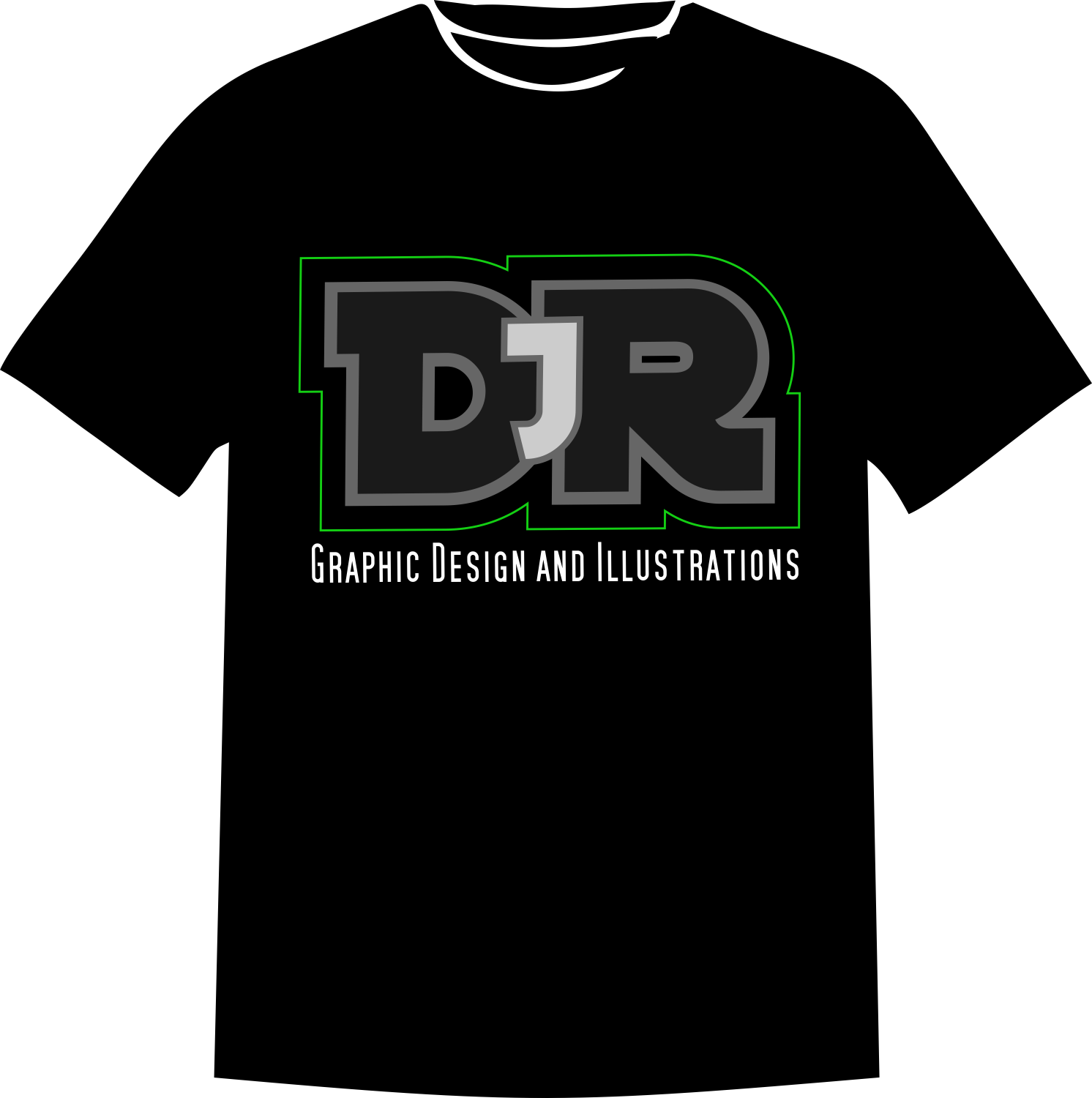 black djr logo shirt design