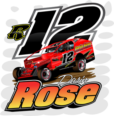 darin rose race car illustration